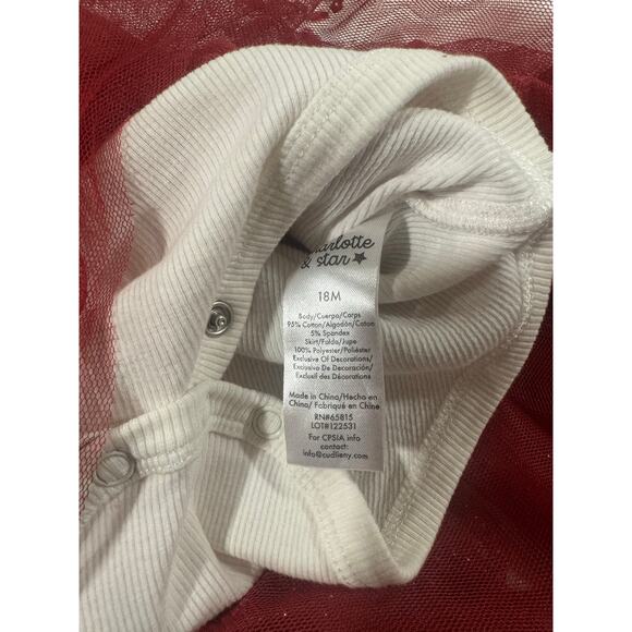 Charlotte & Star Baby Girl 18M Holiday Bodysuit Dress - Picture 5 of 6